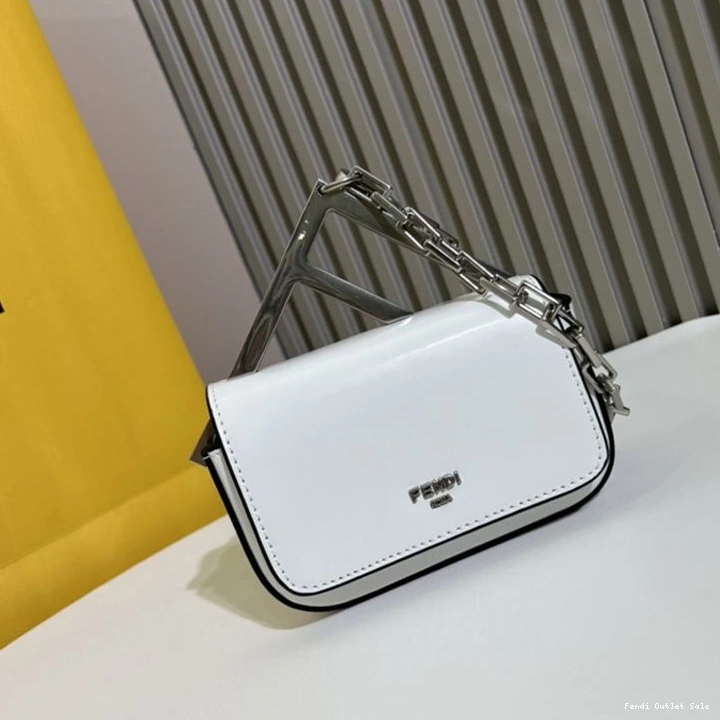 Affordable In F Calf Bag Leather White Fendi Nano 0804